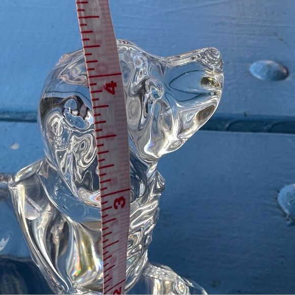 VINTAGE CRYSTAL SPANIEL DOG GLASS CZECH BOHEMIA FIGURINE SIGNED CLEAR STICKERS - Picture 7 of 7